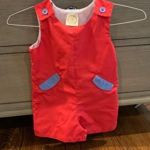 EUC TBBC red jon jon with blue accents